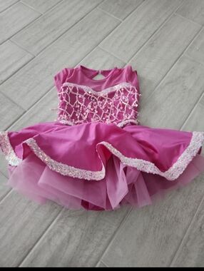 🐻 Girls Pink Sequin Party & Costume Dress
